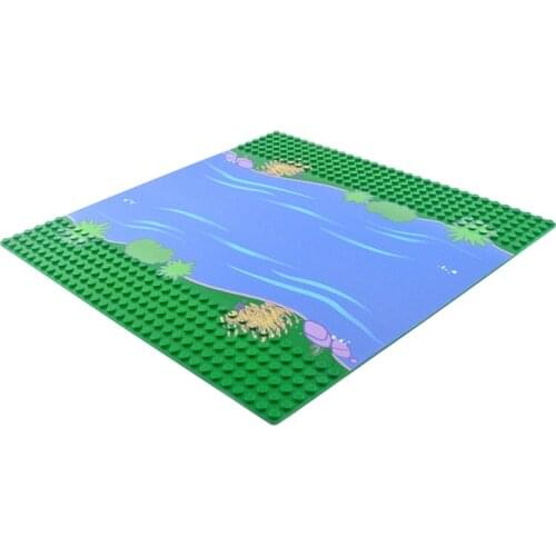 Building Blocks Plates Baseplate City River Street colorful Sandy Beach Island Base Plate Seaside bricks Compatible All Brands