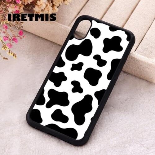 Iretmis 5 5S SE 2020 phone cover cases for iphone 6 6S 7 8 Plus X Xs Max XR 11 12 MINI Pro Rubber Silicone Black And White Moo