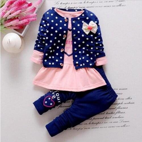 CUTEMOON Baby Girl Clothing Set Toddle Children Lace Cardigan Tops+Pants 2pcs Tracksuit Set Bebe Clothes Suits Infant Outfits