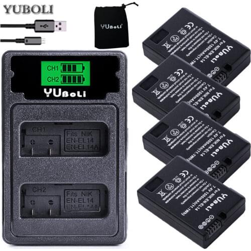 Decoded bateria ENEL14 en-el14a EN EL14 EL14A EN-EL14 Battery For nikon Coolpix D3100 D3200 D3300 D5100 D5200 D5300 P7000 P7100