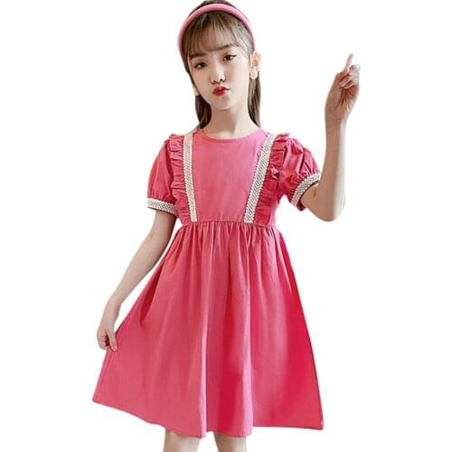 Kids Dresses For Girls Soft Cotton Girls' Dresses Patchwork Kids Dresses Summer Girls Costumes Kids 6 8 10 12 14