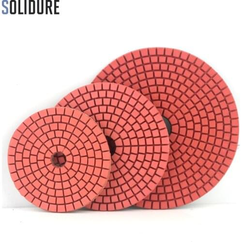 4" Diamond Polishing Wheels 7 Pcs/Set Wet Abrasive Disc For Stone Marble Granite Concrete Professional Grinder Tool