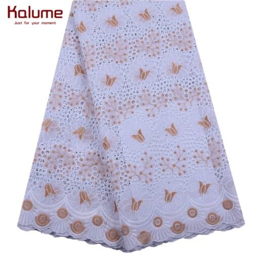 Hot Sale African Cotton Swiss Voile Lace Fabric High Quality With Stones Swiss Voile Lace In Switzerland For Nigerian Sewing1897