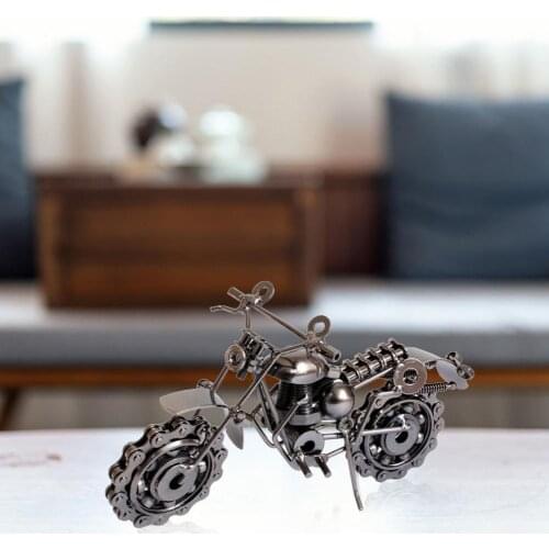 Collectable Motorcycle Art Figurines Sculpture Anti-oxidation Metal Perfect Craft Motorcycle Art Model Ornament Home Decor