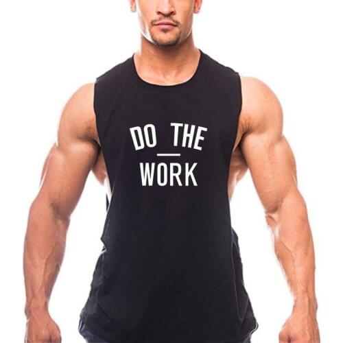 2020 Summer Mens Gyms Tank Top Sleeveless shirt Fitness Bodybuilding Shirt Undershirt Solid Casual Male Workout Stringer Vest