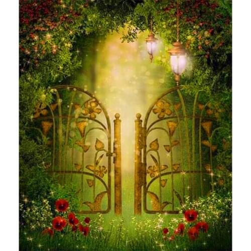Diy Diamond Painting garden flowers door 3D Rhinestone Cross Stitch Kits Diamond Embroidery Needlework Set Home Decor A675E