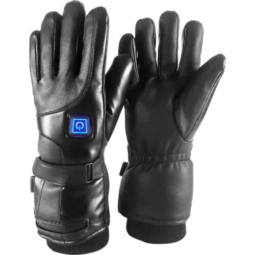 Men Women 7.4V Rechargeable Electric Warm Heated Gloves Battery Powered Heat Gloves Winter Sport Heated Gloves for Hiking Skiing