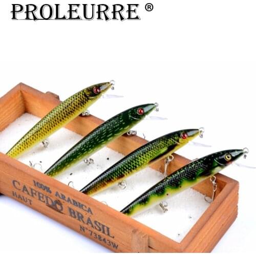 Proleurre 1pcs 12cm 13.5g Floating Minnow Fishing Lure Artificial Top water Wobblers Printed Lure Pesca Hard Bait Fishing Tackle