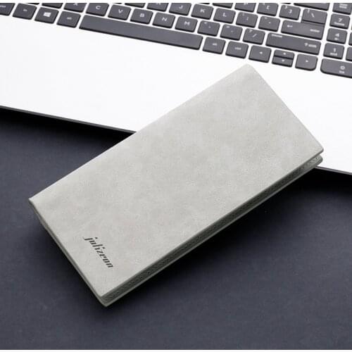 Casual Slim Mens Wallet Of Leather Soft Male Clutch Long Money Bag Small Pocket Man Purse Thin Wallet Men Luxury Famous Brand