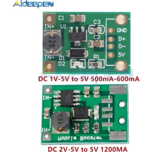 Mini DC-DC Boost Converter Step Up Module Board 1V/2V-5V to 5V 500mA 600mA/1200MA 1.2A Max For Arduino Board