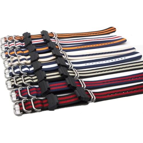 Nylon Sports Strap Outdoor For Casio G-Shock 22MM Watchband Silver Ring Buckle Watch Replacement Accessories