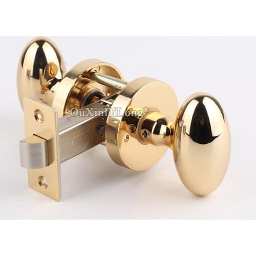 Luxury European Mute Door Lock Set Interior Entry Living Room Bedroom Bathroom Oval Backdrop Door Lock 7 Colors for Choose