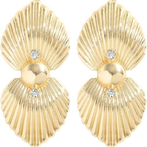 Dvacaman New Geometric Irregular Gold Metal Drop Earrings for Women Punk Simple Statement Earrings Jewelry Accessories Wholesale