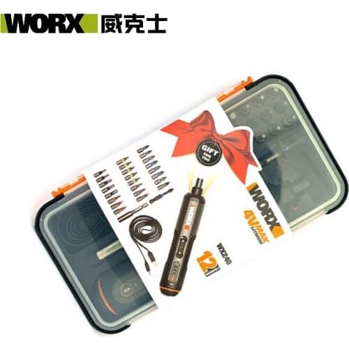 Worx 4V Mini Electrical Screwdriver Set Smart Cordless Electric Screwdrivers WX240 Handle Drill USB Rechargeable pencile
