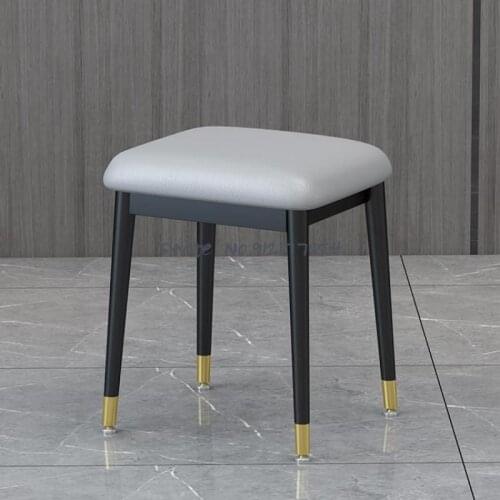 Nordic ins wind minimalist makeup stool light luxury bedroom dressing stool cushion net red stool European style household dress