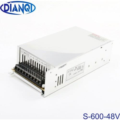 DIANQI led power supply switch 600W 48v 12.5A power supply Input 220V S-600w 48v 12.5A S-600-48