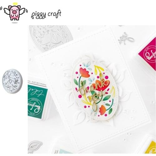 Piggy Craft metal cutting dies cut die mold Flowers leaves eggs Scrapbook paper craft knife mould blade punch stencils dies