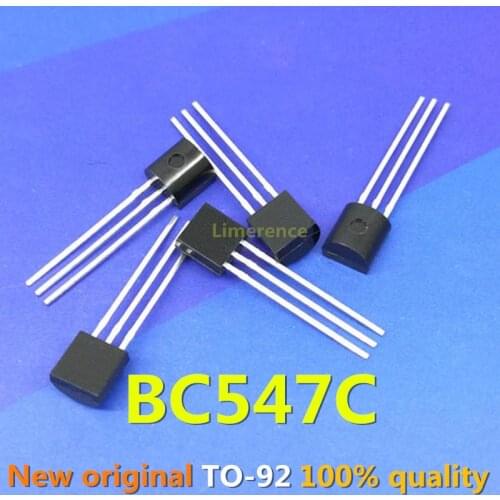 100pcs BC547C TO-92 BC547 TO92 547C Triode Transistor Support the BOM one-stop supporting services