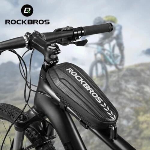 ROCKBROS Hard Shell Front Frame Bicycle Bag Tube Rainproof MTB Road Folding Saddle Bag Multifunctional Large Capacity Bike Bag