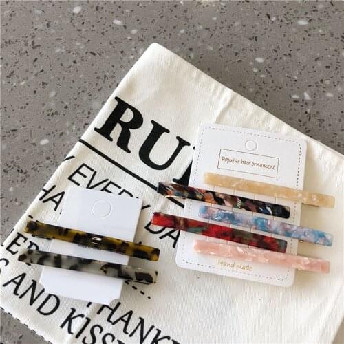 1pcs Fashion Women Acrylic Barrettes Colorful Leopard Hair Pin Hair Clip Acetate Girls Hair Styling Tools Hair Accessories