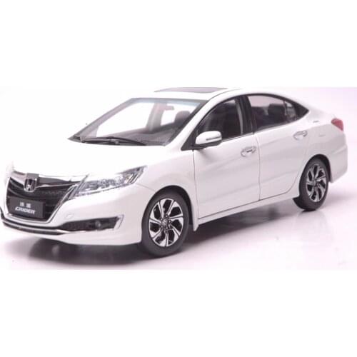 1:18 Diecast Model for Honda Crider 2016 White Sedan Alloy Toy Car Miniature Collection Gifts
