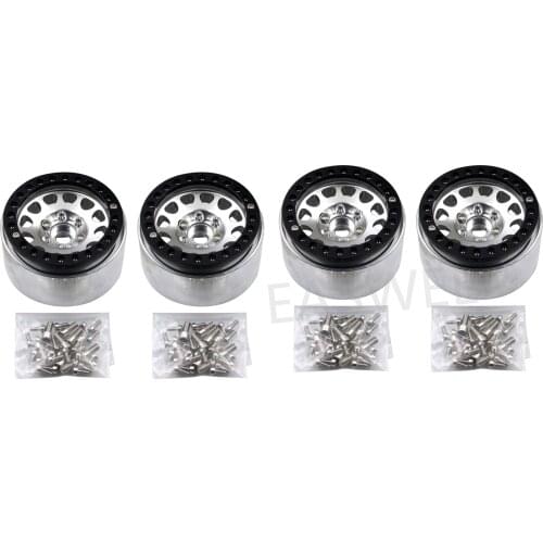 1.9" Metal Beadlock Wheel Rim for 1/10 RC Traxxas TRX4 D90 Axial SCX10 &SCX10 II