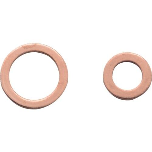 10/20PCS Solid Copper Washer Flat Ring Gasket Sump Plug Oil Seal Fittings 10*14*1MM Fastener Hardware Accessories 10x14x1MM