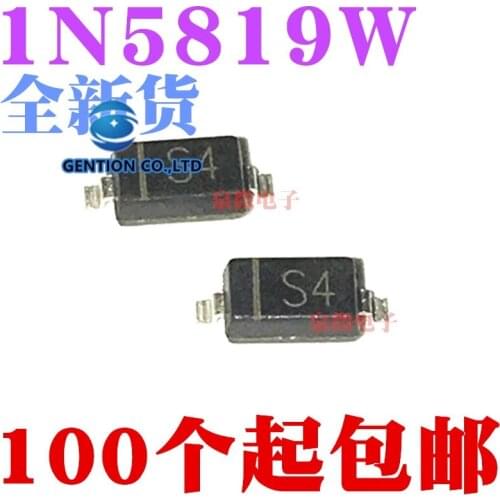 10PCS 1N5819W 1206 printed silk S4 SOD123 IN5819 in stock 100% new and original