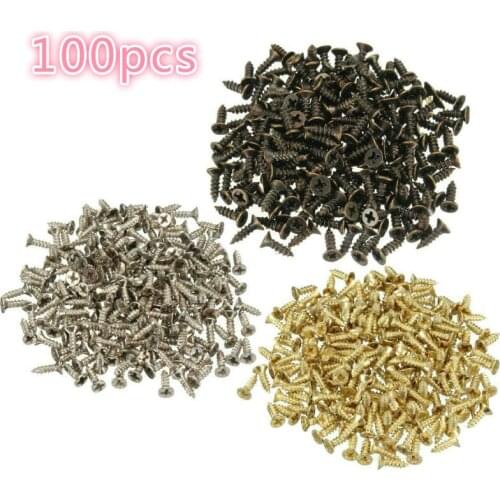 100 pcs 2 x 5/6/8/10mm Steel Mini Micro Small Phillips Flat Head Cross Round Pan Head Self-tapping Screws Wood Furniture Screws