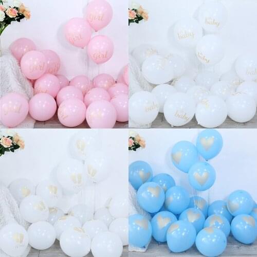 20pcs 10'' Baby Shower Balloon Oh Baby Printed Pink Blue Latex Ballon Its a Boy Its a Girl Birthday Gender Reaveal Party Decor