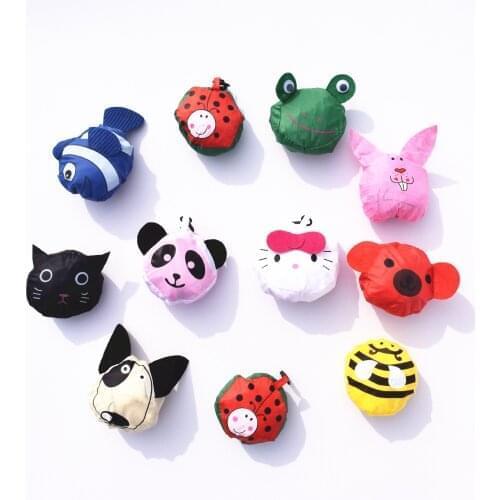 3pcs animal Reusable shopping tote bag foldable waterproof bag eco-friendly bag fruit and vegetable bag grocery storage bag