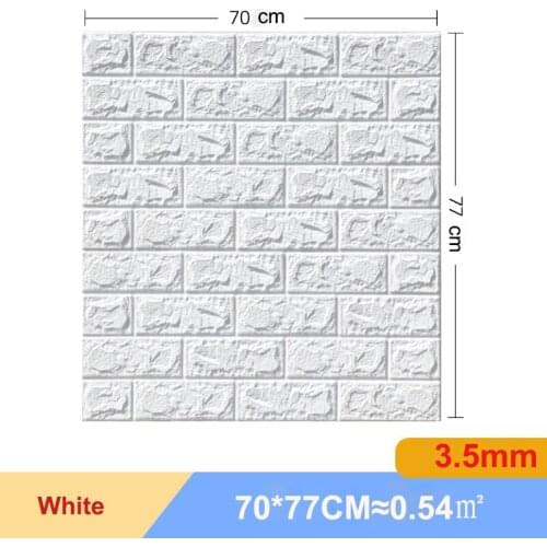 12pcs 3D Brick Wall Stickers Imitation Bedroom Waterproof Self-adhesive Wallpaper For Living Room Kitchen TV Backdrop Decor