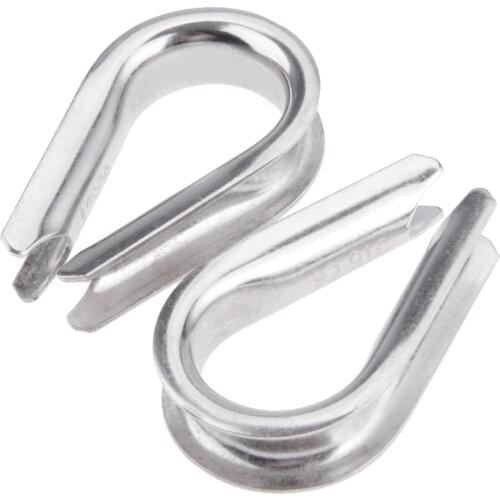 4Pcs 12mm M12 Marine 316 Stainless Steel Wire Rope Thimbles For 1/2 Inch Diameter Wire Rope/Cable Applications Boats Accessories