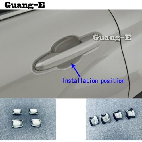 For Toyota Highlander 2020 2021 2022 Car Body Styling Cover Detector Trim ABS External Outside Door Bowl Stick Frame Parts 4pcs