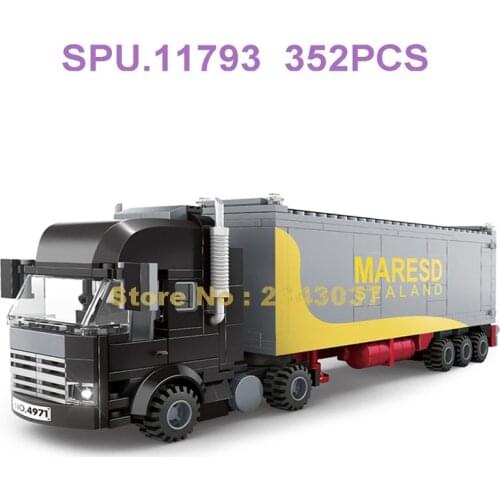 4971 352pcs Technology Truck Container Transporter Vehicle Building Blocks Toy