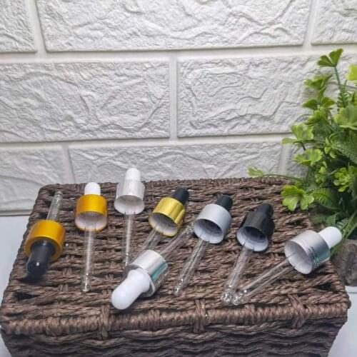 18mm 18/410 18-410 aluminum gold black silver glass dropper lid euro tamper evident closure cap 30ml 50ml 60ml 20ml 15ml 100ml