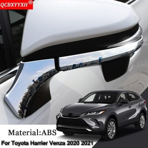 ABS Car External Rearview Mirror Cover Sequins Auto Stickers Automobiles Accessories Fit For Toyota Highlander Kluger 2021 2022