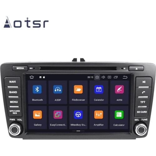 AOTSR 2 Din Car Radio Coche Android 10 For Skoda Octavia 2 A5 2008 2013 Central Multimedia Player GPS Navigation 2Din Autoradio