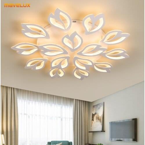 White LED Chandeliers For Living Room Bedroom Kitchen Dining Room Foyer Restaurant Villa Office Bar Gallery Indoor Home Lights