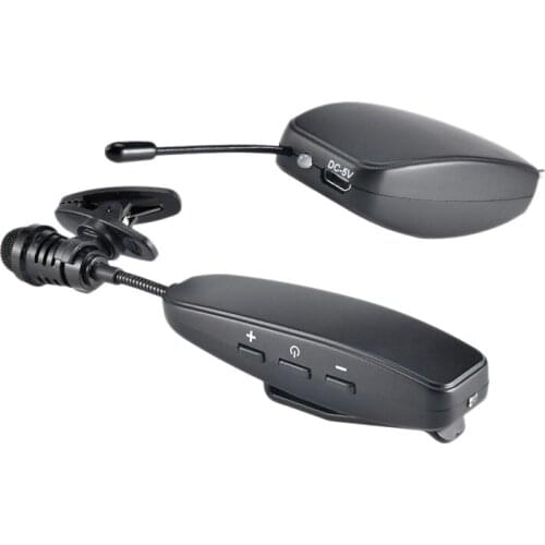 UHF Wireless Lavalier Lapel Microphone 30M Range Voice Amplifier for Recording Video,Teaching,Meeting and Speaking