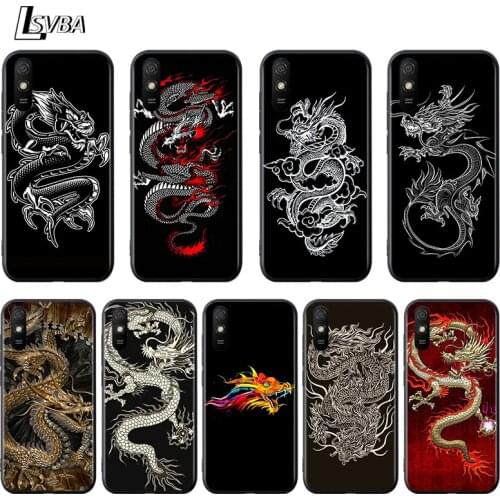 Creative Design Chinese Dragon For Xiaomi Redmi 9 9C 9A 9I 9T 10X 8A 8 7A 7 6A 6 5 S2 Y3 Y2 GO K20 Pro Prime Black Phone Case