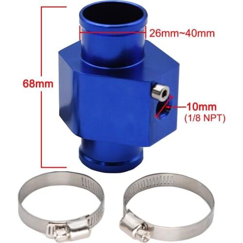 Water Temp Joint Pipe Sensor Gauge Radiator Temperature Hose Adaptor 40mm 38mm 36mm 34mm 32mm 30mm 28mm For Honda Series