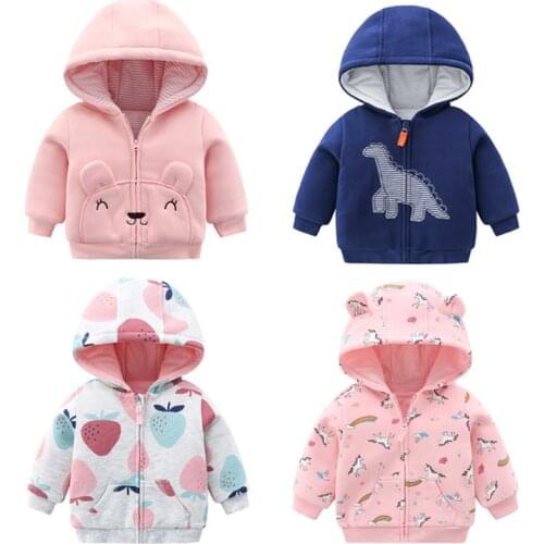 Kids Girl Spring Jacket & Coat Spring Long Sleeve Tops For 0-4 Year Cute hooded Children Spring Clothes