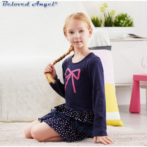 Beloved Angel New Kids Dress For Girls Prom Designs Baby Girls Tutu Dress Christmas Children Clothing Long Sleeve Princess Dress