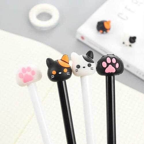 DL New creative stationery cute kitty cat claw black neutral pen 0.5mm