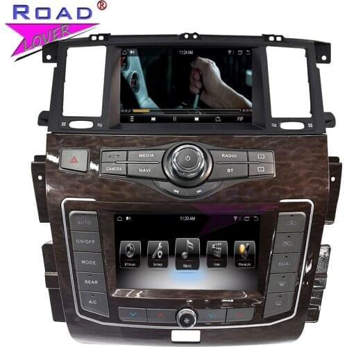 For Nissan Patrol Y62 2010-2020 Android 10.0 Newest Dual Screen Auto GPS Navigation Radio Stereo Octa Core 6G+128G DSP 8 Inch