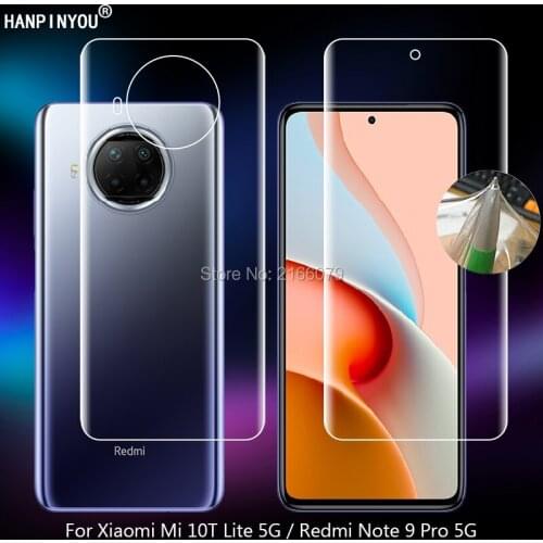 For Xiaomi Mi 10T Lite 10i Redmi Note 9 Pro 5G Clear TPU /Matte Anti-Fingerprints Hydrogel Full Cover Soft Screen Protector Film