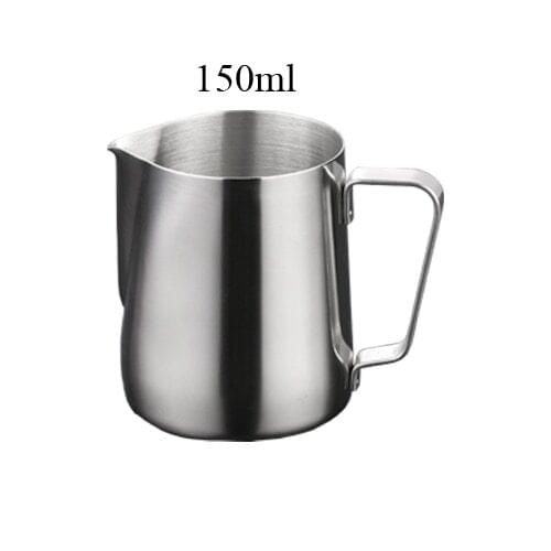 150ML Espresso Coffee Milk Mugs Cup Pull Flower Pots Jug Handle Craft Coffee Garland Cup Latte Jug Thickened Stainless Steel