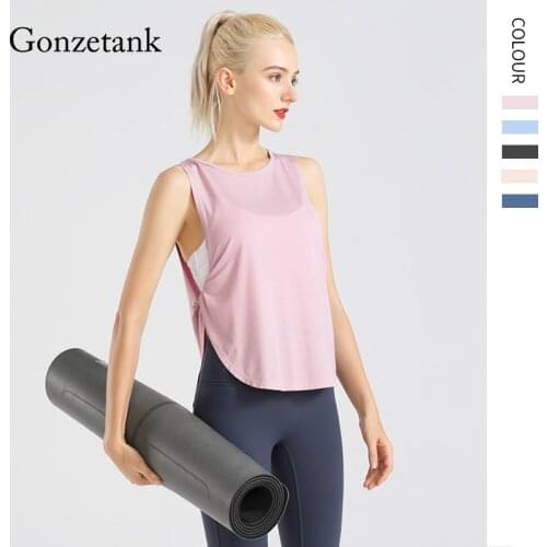Summer New Loose Yoga Tank Top Womens Loose-Fit Breathable Sports Cover-up Outdoor Running Fitness Yoga Clothes