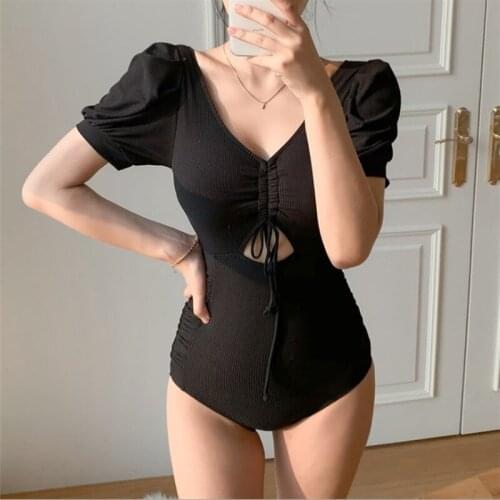 Hot Spring Bathing Suit Womens Little Xiangfeng In Fashion Thin and Conservative One-piece Bikini Swimsuit